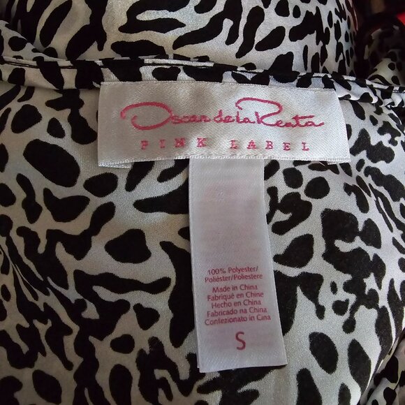 NWOT OSCAR DE LA RENTA ( S ) Pink Label Animal Print Short Ruffle Sleeves - Picture 7 of 7